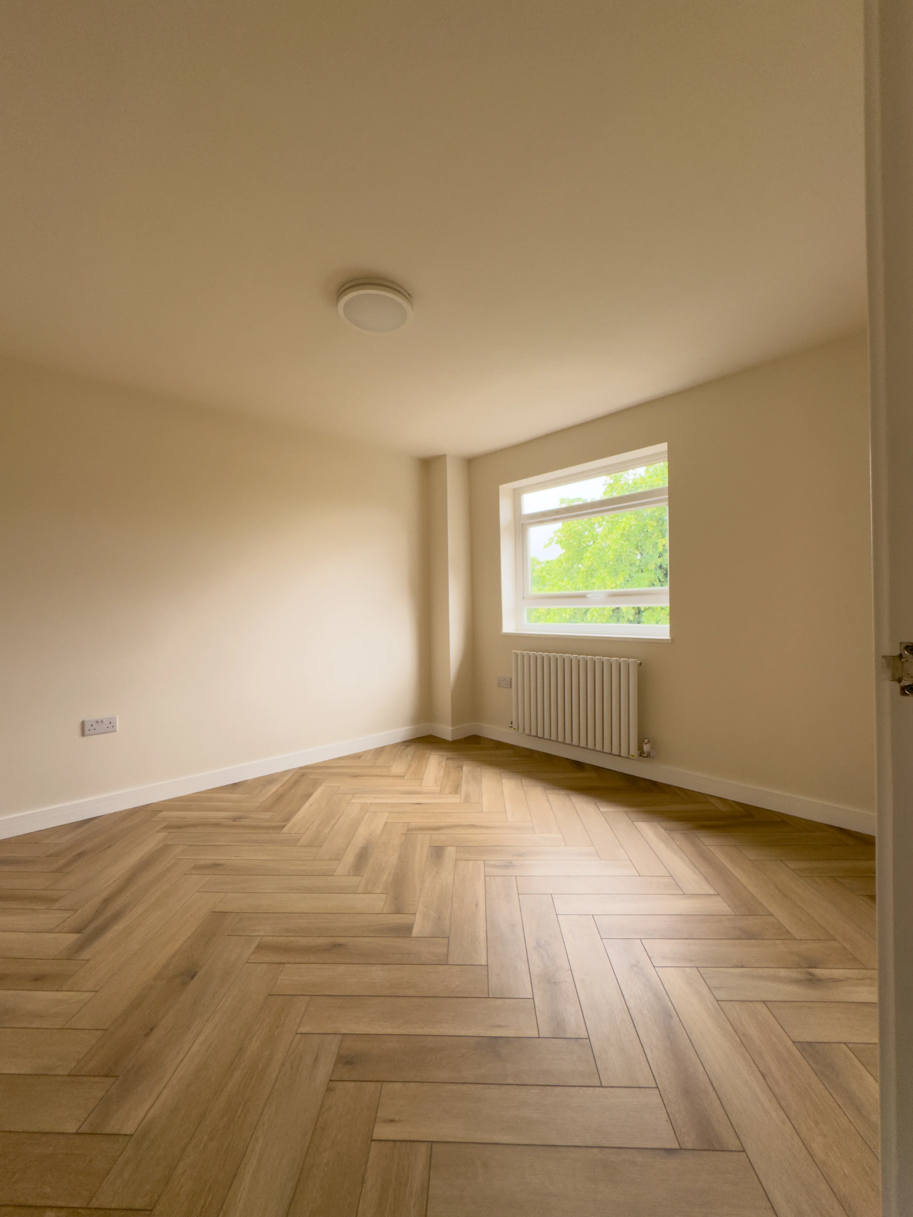 Bedroom with window, after