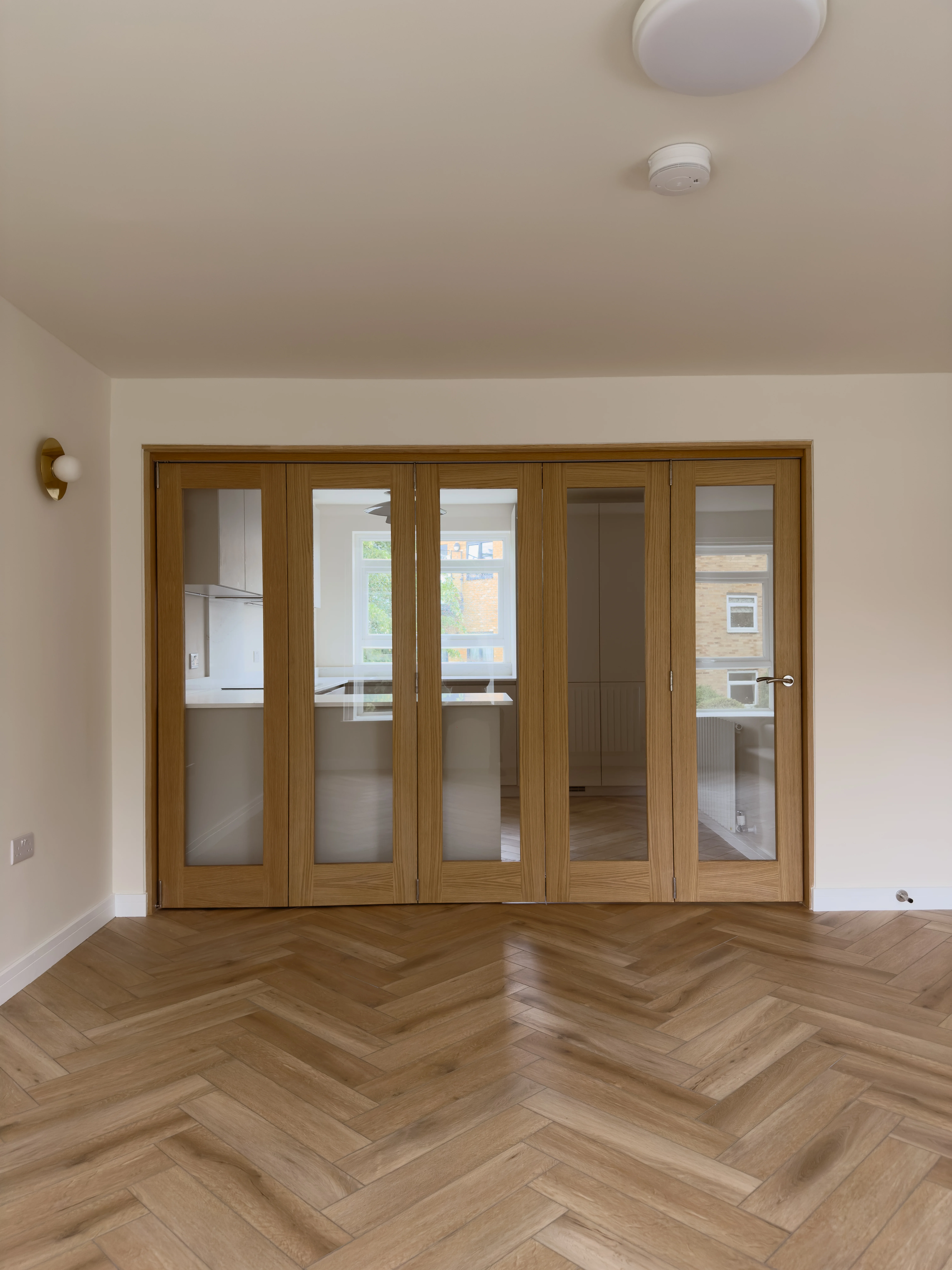 Living room and staircase, after