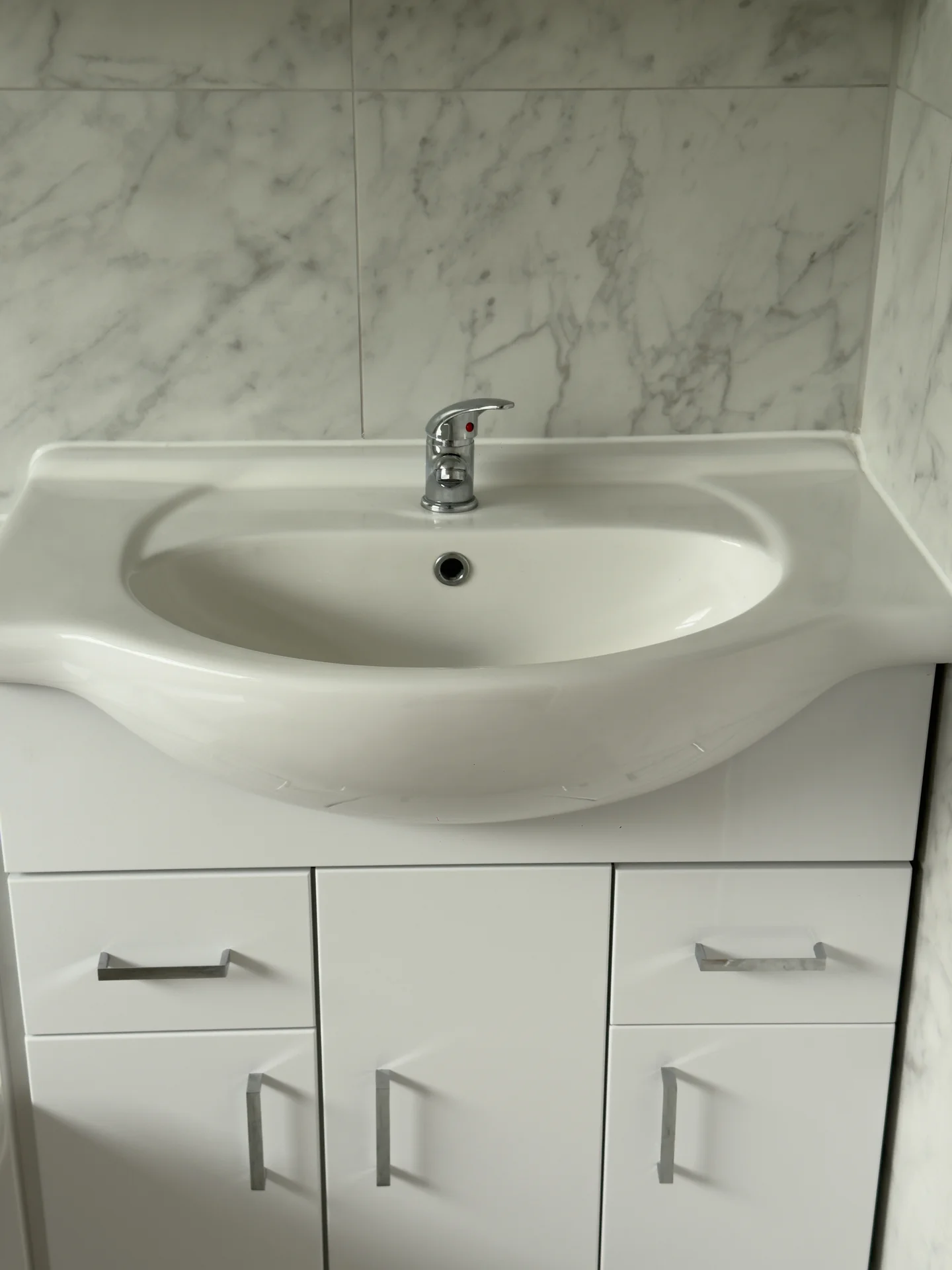 Vanity and sink, after