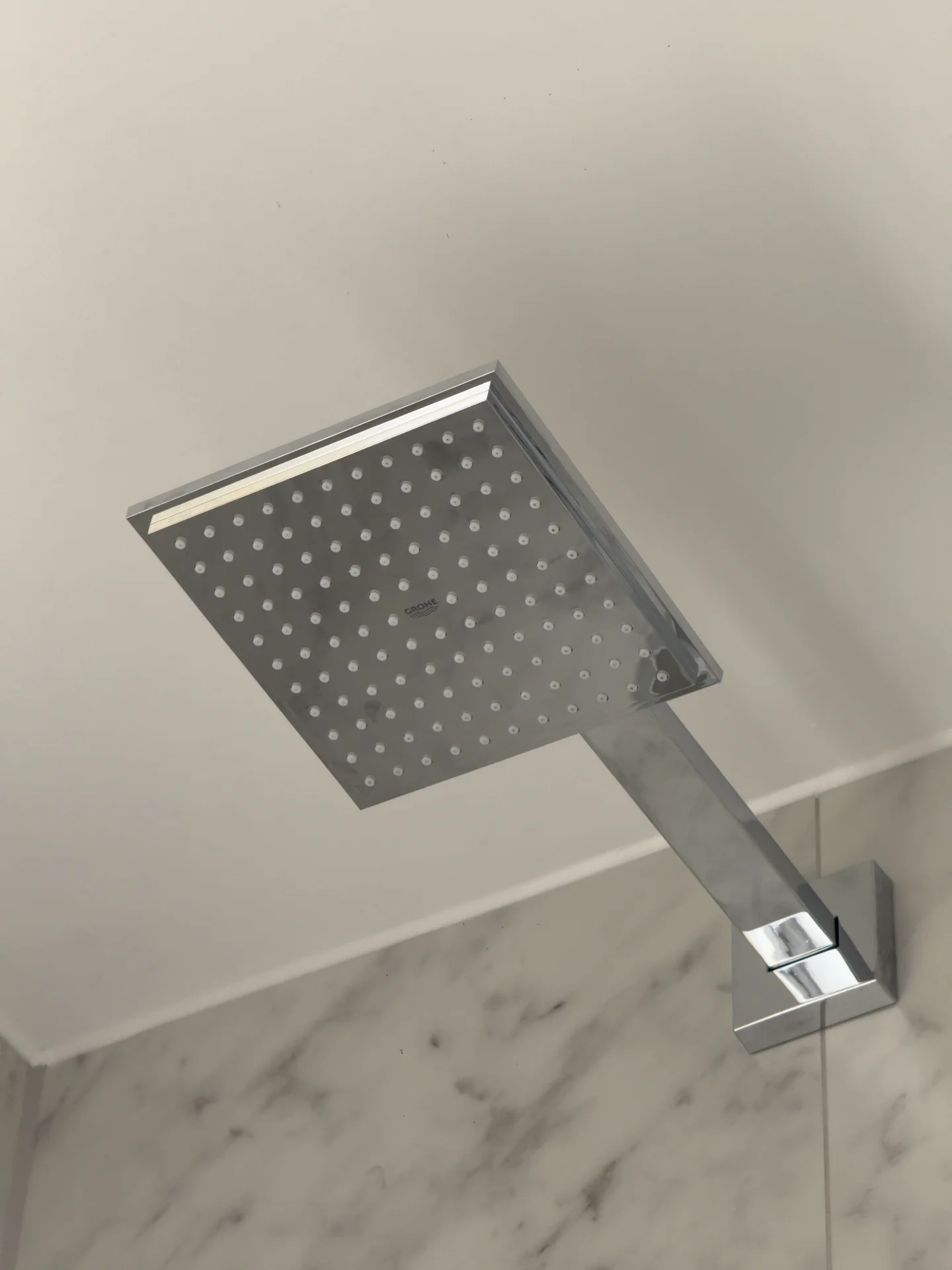 Rainfall shower head, after