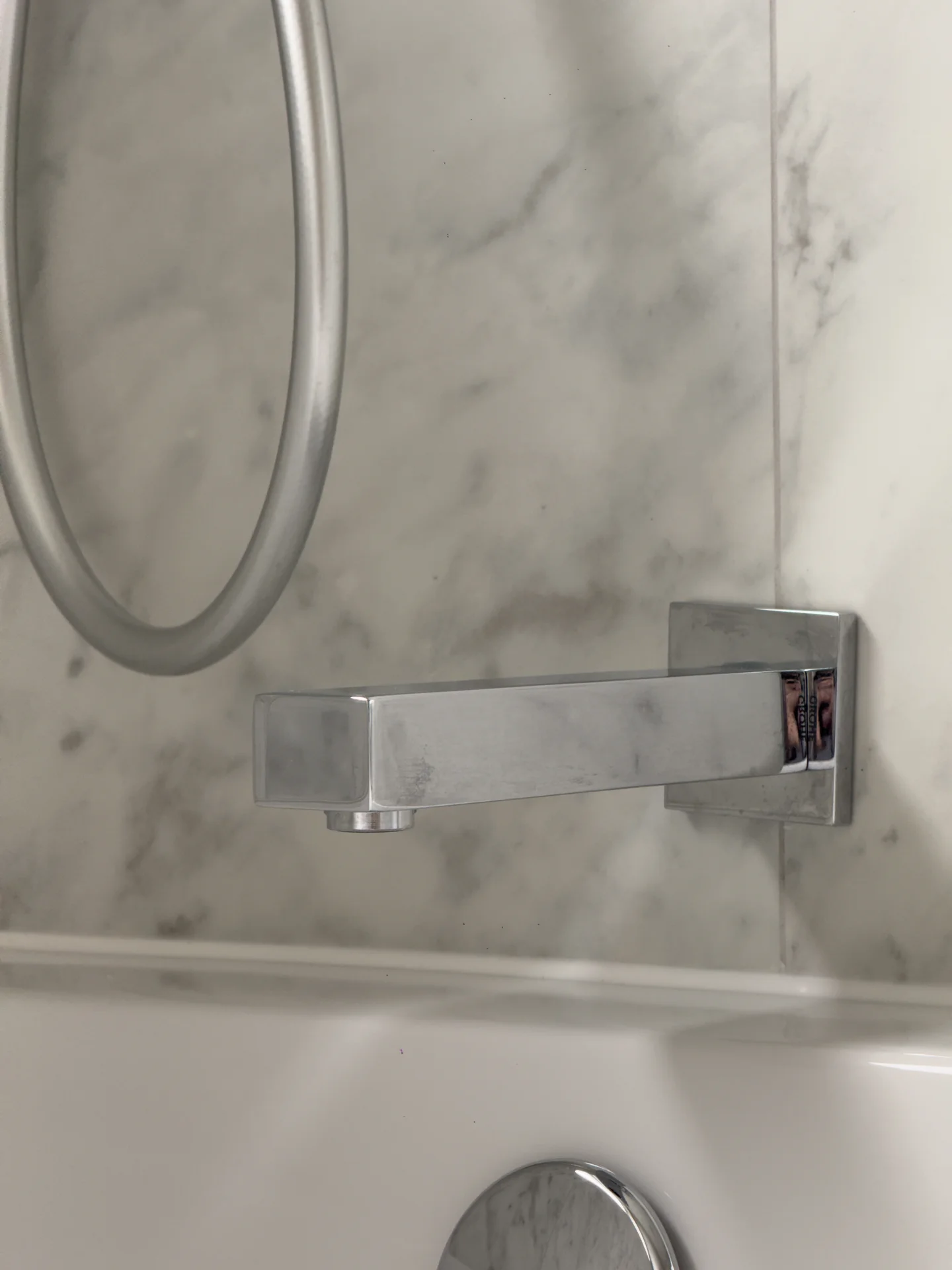 Bath spout and towel ring, after